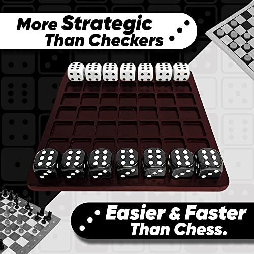 Dittle™- Dice Battle | 2 Player Dice Games for Adults | Adult Board Games for 2 Players | Best Two Player Game for Adults | Two Person Wooden Coffee Table Fun | Bar Game for Adult Indoor Tabletop