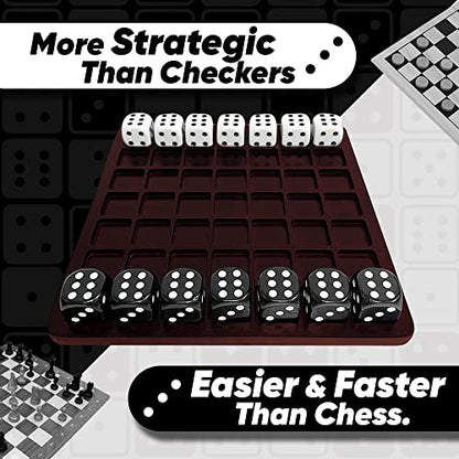 Dittle™- Dice Battle | 2 Player Dice Games for Adults | Adult Board Games for 2 Players | Best Two Player Game for Adults | Two Person Wooden Coffee Table Fun | Bar Game for Adult Indoor Tabletop
