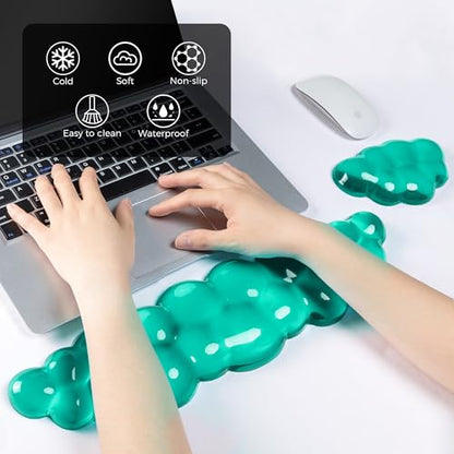 Gel Cloud Wrist Rest - Cloud Mouse Wrist Rest Pad Mouse Support for Office Gaming Pad Computer Laptop Ergonomic Comfortable Pain Relief - color: Green Mouse Pad Single