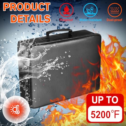 Dansydaisy 102+ 4 Row Graded Card Storage Box with Combination Lock, Waterproof and 5200°f Fireproof Sports Card Case Compatible with PSA, CSG, SGC, TCG