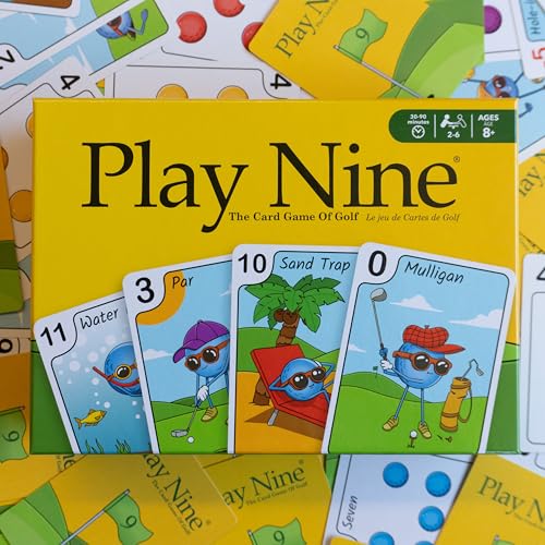 Play Nine The Card Game of Golf, Ages 8 and Up, Couples Date Night Gift, Game Night Favorite, 15 Min Gameplay, Family Friendly Card Game for Kids, Teens & Adults, Great Golf Gift
