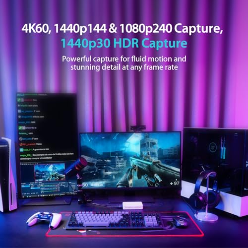 AVerMedia 4K HDMI Capture Card, USB Game Capture Card for Streaming and Recording with True Low Latency on PS5/Pro, Xbox, Switch 2, PC on Twitch, OBS, for Win11, Mac-GC553Pro Live Gamer Ultra S Black
