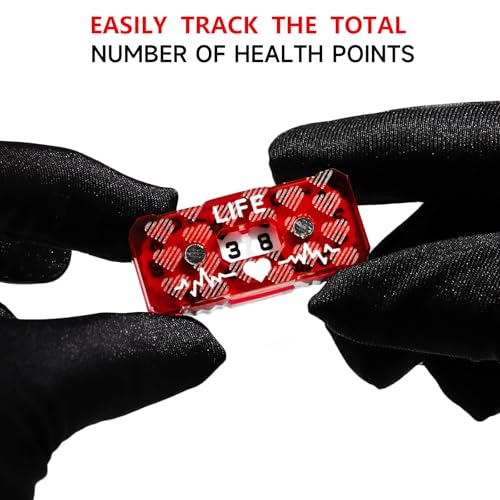 6Pcs MTG Life Counter Double Digits with Metal Box, Health Tracker Life Counter for Collectible Card Games, Compatible with D&D RPG CCG TCG Tabletop Board Games Magic Card Games Accessories - color: A Color-6pcs