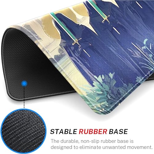 MTG Playmat Stitched Edges, MTG Mats for MTG DTCG CCG RPG Trading Card 24 x 14 inches TCG Playmats Smooth Rubber Surface Battle Game - color: Black Knight