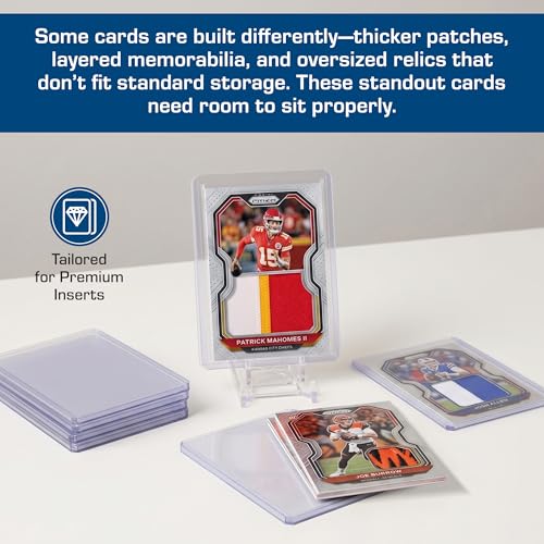 BCW 108 PT. Thick Card Topload Holder - Pack of 1 | Durable Rigid PVC Toploader | Toploaders for Memorabilia, Jersey, Patch, and Relic Cards - color: 108 Pt. / 2.75 Mm