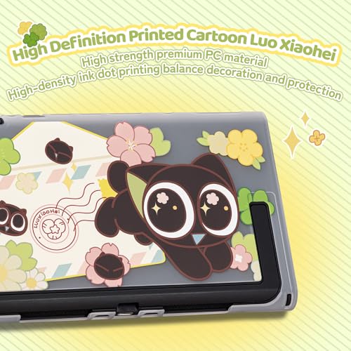 GeekShare Slim Protective Case Compatible with Switch 2 (2025), Anti-Scratche and Shock-Absorption Dockable Hard Shell for Switch 2 Game Console - Spring Letter - color: The Hei-Spring Letter