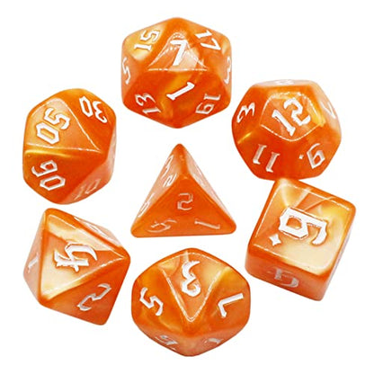 DND Dice Set RPG Polyhedral Dice Fit Dungeons and Dragons(D&D) Pathfinder (Orange) - color: Orange