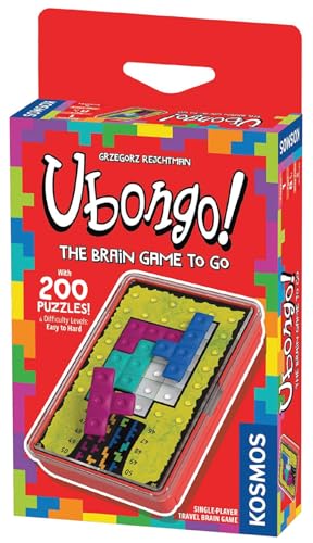 Ubongo: The Brain Game to Go – Solo Tile-Fitting Puzzle Game with 200 Puzzles and 4 Difficulty Levels for Ages 8 and Up by Thames & Kosmos