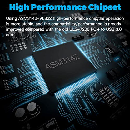 10Gbps PCIe USB 3.2/3.1 Gen 2 Expansion Card 7-Ports (2X USB C and 5X Type-A) PCI Express Card Type C PCI-e USB3 Hub Controller Adapter 4 Independent Power Module