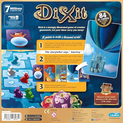 Asmodee Dixit Board Game - Award-Winning Storytelling Party Games for Adults & Kids, Creative Imagination, Parties with Friends, Family Fun for Adults, 3-6 Players Ages 8+, 30 Minute Playtime - style: Dixit