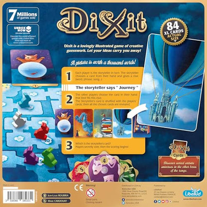 Asmodee Dixit Board Game - Award-Winning Storytelling Party Games for Adults & Kids, Creative Imagination, Parties with Friends, Family Fun for Adults, 3-6 Players Ages 8+, 30 Minute Playtime - style: Dixit