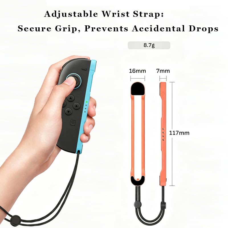 Wrist Straps Compatible with Nintendo Switch 2, Replacement Wrist Strap for Joycon 2 Controller, Safety Lanyard for Joy Con 2 (Blue&Red) - color: Blue&Red
