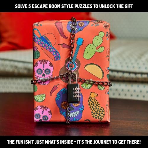 A Lock, A Chain & an Escape Room Game | Immersive Real Life Mystery Game | Solve The Puzzle to Unlock The Gift | Padlock'd Mexico | Family-Friendly for Game Night or Date Night | Age 14+ - style: Padlock'd Mexico