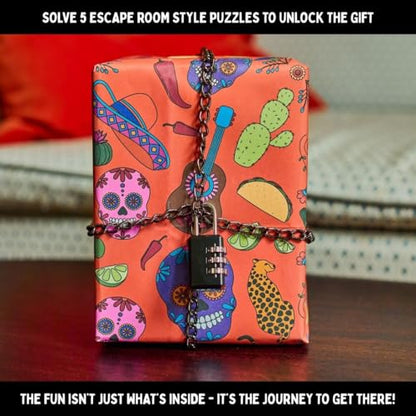 A Lock, A Chain & an Escape Room Game | Immersive Real Life Mystery Game | Solve The Puzzle to Unlock The Gift | Padlock'd Mexico | Family-Friendly for Game Night or Date Night | Age 14+ - style: Padlock'd Mexico
