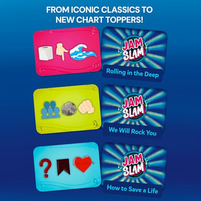 Gouda Games Jam Slam Music Card Game - Fast-Paced Song Guessing Party Game for Family Game Night, Fun for Adults, Teens & Kids, Gift for Music & Board Game Lovers, 3-12 Players