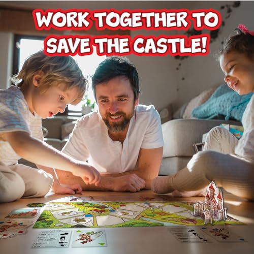 Fireside Games My First Castle Panic Fantasy Board Game | Ages 4+, Cooperative gameplay, Preschool friendly, Color matching, Family game night, Fantasy adventure