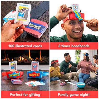 Spin Master Games Hedbanz Blast Off! Guessing Game with 25 Bonus Cards, Family Game Night for Kids and Families Ages 6 and up (Amazon Exclusive) - style: Hedbanz Blast Off, Includes 25 Bonus Cards