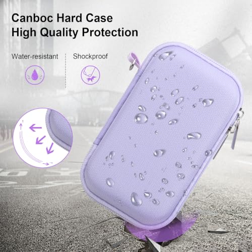 Canboc Carrying Case for PowerShot G7 X Mark III/ G7X Mark II Digital 4K Vlogging Camera, SX740 SX730 Camera Bag, Zipper Mesh Pocket fits USB Cable, Batteries, Purple - color: Purple