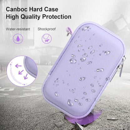 Canboc Carrying Case for PowerShot G7 X Mark III/ G7X Mark II Digital 4K Vlogging Camera, SX740 SX730 Camera Bag, Zipper Mesh Pocket fits USB Cable, Batteries, Purple - color: Purple