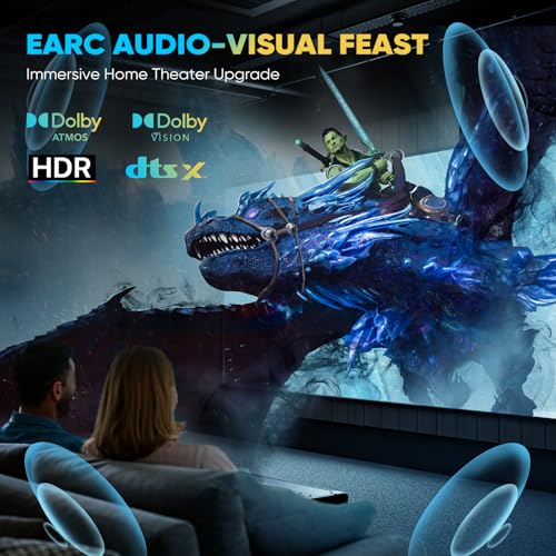 10K 8K 4K HDMI 2.1 Cable 6.6FT/2M, Ultra High Speed 48Gbps Braided Cord, 8K@60Hz 4K@120Hz, HDCP 2.2 & 2.3, HDR10, DTS:X Compatible with Roku TV/PS5/Xbox/HDTV/Blu-ray - size: 8K-6.6FT
