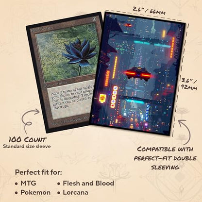 Bladerunner - MTG Card Sleeves, 104ct, Standard Size, Textured | Perfect for Double Sleeving, Smudge Resistant Matte Back, Standard 66x92mm - Compatible with Magic The Gathering & TCG Cards