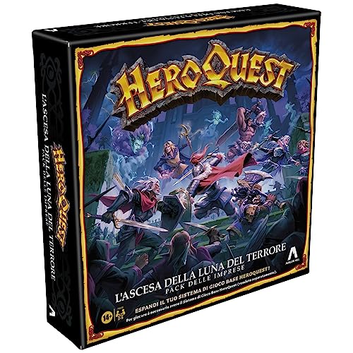 Avalon Hill, HeroQuest Rise of the Terror Moon Companies Pack to Play You Must Have the HeroQuest Base Game System Roleplay Game - style: THE ASCESS OF THE EARTH MOON