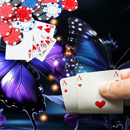Purple and Blue Butterflies for MTG & TCG Playmat Mouse Pad,BFDHGQZC 24" x 14" Game Mat for MTG/RPG/CCG Trading Card Game Playmats Table Mat Perfect for Card Games Video Games Computer Office - color: Purple and Blue Butterflies