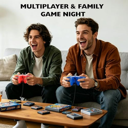 miadore 4 Pack Classic N64 Controller, Wired Classic N64 Gamepad with Upgraded Joystick(Non PC USB Version) (Black/Gray/Red/Blue) - color: Black/Gray/Red/Blue