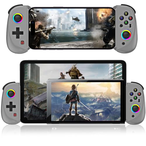arVin Gamepad Controller for iPad/iPad Mini/iPad Air/Samsung Galaxy Tab/Huawei MatePad/Yoga Tab/iPhone 15/14/Android Phone/PC/Switch/PS4 -Play Xbox Cloud Gaming/PS Remote Play/Steam Link/Call of Duty - color: Grey, size: D8