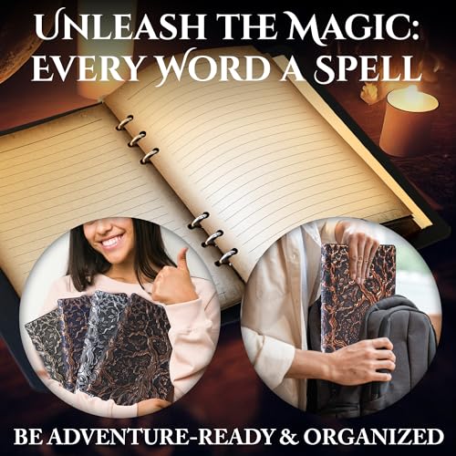 Notebook Journal, Refillable Binder for DND - 3D Tree of Life Design (A5) | A5 400 Pages (200 Sheets), Perfect for Dungeons and Dragons (D&D), Bonus Tabs and Ruler, for Players and DM's - color: Copper