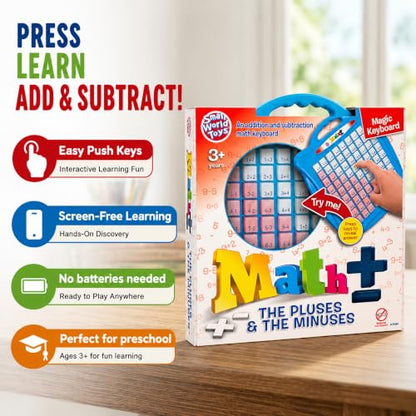 Small World Toys Addition & Subtraction Math Game for Kids Ages 3+ | Montessori counting toy for preschool, kindergarten, homeschool and classroom. Builds early math and number skills. - style: Plus & Minus