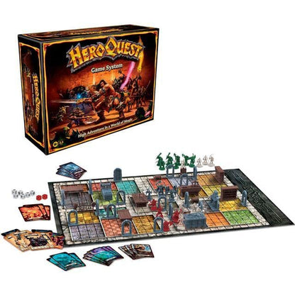 Hasbro Gaming Avalon Hill HeroQuest Game System Tabletop Board Game,Immersive Fantasy Dungeon Crawler Adventure Game for Ages 14 and Up,2-5 Players - color: Multicolor
