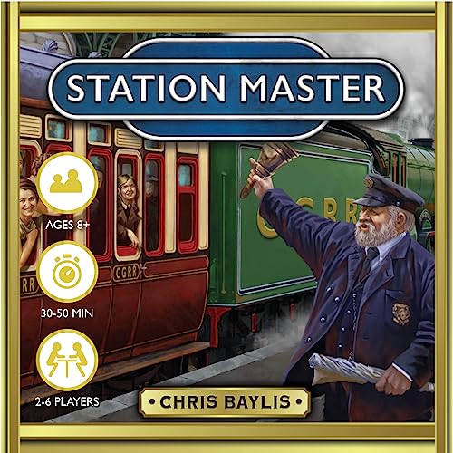 Calliope Station Master, Railroad Strategy Card Game, 2-6 Players | 30-50 Minutes, Place Railcars & Passengers, Action Cards, Second Edition, For Ages 8+
