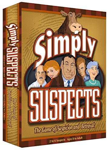 Simply Suspects:- Fast Hidden Identity Detective Game, Family Fun, Ages 8+