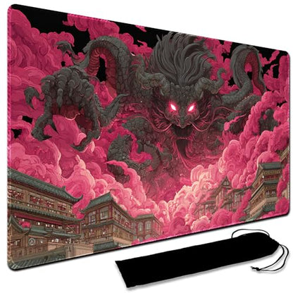 MTG Playmat,With Waterproof Storage black Bag Szie 60 x 35CM , With Zone MTG playmat Stitched Edges Game Play Mat Trading Card Game Playmats TCG Game Mat (No Zone,9) - color: 9, size: No Zone