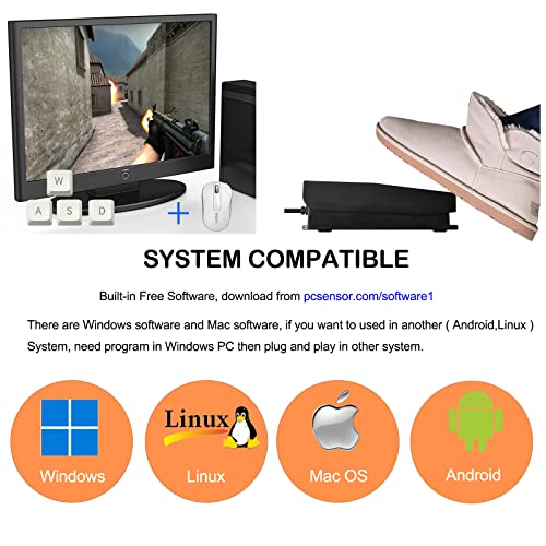 iKKEGOL Upgraded USB Foot Switch Single Pedal Mechanical Control Footswitch Map Mouse Keyboard Hotkey Combination Key Press Simulator Program Page Turner Game Transcription HID