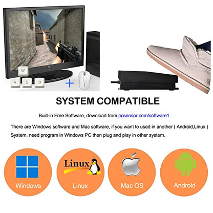 iKKEGOL Upgraded USB Foot Switch Single Pedal Mechanical Control Footswitch Map Mouse Keyboard Hotkey Combination Key Press Simulator Program Page Turner Game Transcription HID
