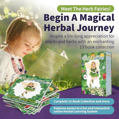 Herb Fairies 13 Plant Story Books Set, Includes a Digital Learning System | Fairy Books for Kids, Children’s Books About Fairies, Audiobooks, Crafts, Printables & Games, Interactive Educational Stories - style: Herb Fairies
