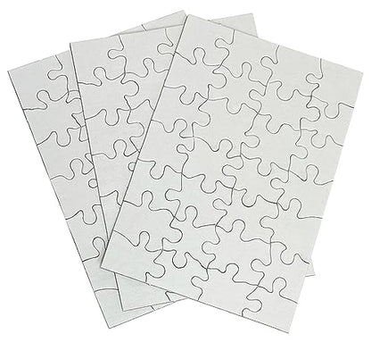 12 Blank Jigsaw Puzzles - 5.5 inch x 8 inch, 28 Pieces per Puzzle - Excellent for Kids Activities, Arts & Crafts, Invitations, Blank Puzzles to Draw On - size: 28 Pieces (5.5 x 8 in), style: 12 Puzzles Per Package