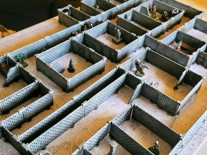 Dirt Cheap Dungeons - 긴 벽 확장 | 모듈식 및 맞춤형 | 우수한 내구성을 위한 사출 성형 | D&D, Daggerheart 및 테이블 탑 게임용 TTRPG 액세서리