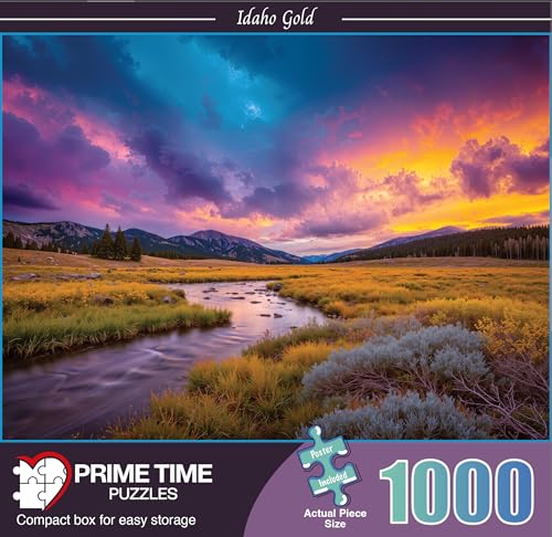 1000 Piece Jigsaw Puzzle for Adults - Nature Landscape - Idaho Gold - Challenging Puzzle Perfect for Game Nights - 1000 Piece for Adults. 20x27 inches - color: Idaho Gold