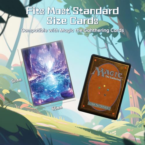 MTG Card Sleeves - Underground Sea(Blue Black) - Fantasy Dual Lands Series - Ultra Clear Front & Matte Finish Back, 100 Count Standard Size TCG Art Sleeves for Magic The Gathering - color: Underground Sea(blue Black)