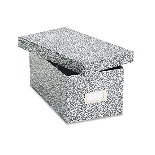 Oxford 40589 Reinforced Board Card File, Lift-Off Cover, Holds 1,200 4 x 6 Cards, Black/White - size: 4" x 6"
