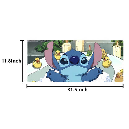 Stitch Pattern Extended Gaming Mouse Pad, 31.5 x 11.8 Inches Non-Slip Keyboard Mat with Stitched Edge for Gaming & Office (Stitch) - color: Stitch
