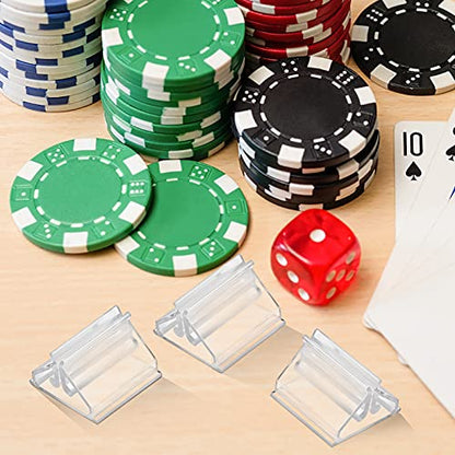 Aster 48 PCS Acrylic Card Stands Clear Game Card Stands, Game Piece Holders Board Game Pieces Stand Markers for Cards, Photos, Memos, Pictures Display