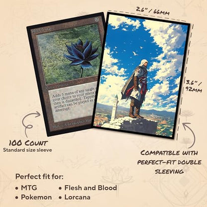 Skybound Creed - MTG Card Sleeves, 104ct, Standard Size, Smooth | Perfect for Double Sleeving, Smudge Resistant Matte Back, Standard 66x92mm - Compatible with Magic The Gathering & TCG Cards - color: Skybound Creed, size: Smooth