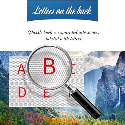 4 Pack 1000 Pieces of Jigsaw Puzzles for Adults, Nature Landscape Scene Challenging Puzzle Perfect for Family Activity Game Nights Gifts - color: Yosemite National Park & Sunset Over Kirkjufell in Iceland & Wooden Long Bridge in Plitvice National Park & M