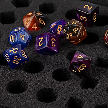 Aenllosi Hard Case for DND Dice Set 70 Polyhedron DiceSmall | EVA case construction, Custom-cut compartments, Cushioned interior, Case only