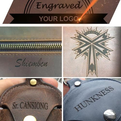 CONTACTS Personalized Playing Card Case for 2 Decks Custom Engraved Name Leather Poker Card Holder Handmade Travel Card Case for Men Gift - size: Personalized