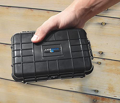 CASEMATIX Graded Card Case Compatible with 6+ BGS 8+ PSA FGS Graded Sports Trading Cards, Waterproof Graded Slab Card Storage Box with Card Carrying Case Impact Absorbing Foam Inserts